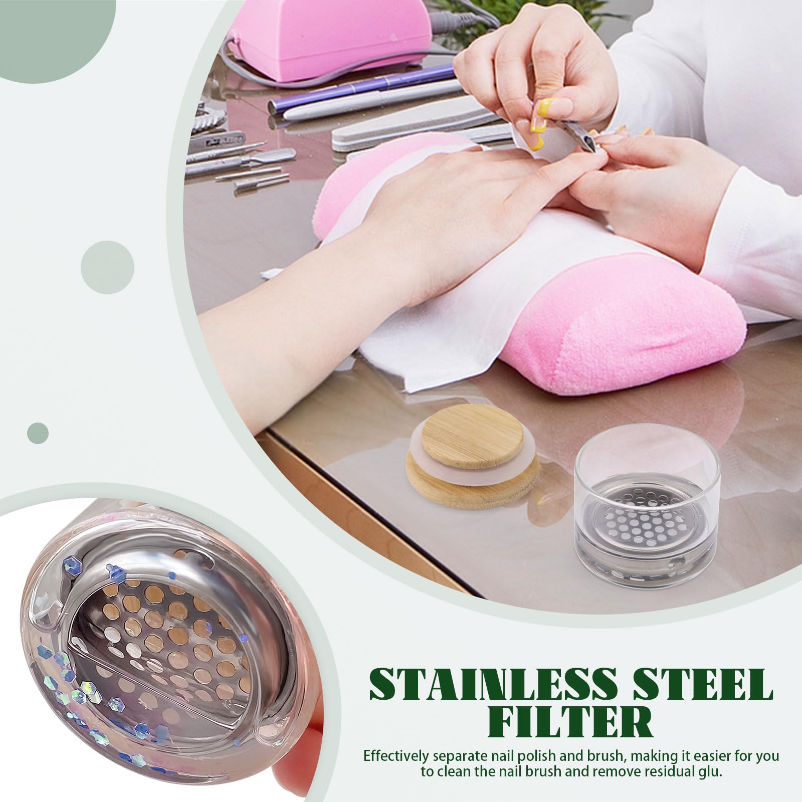 Nail Art Brushes Washing Cup N – обзор и цена Dish Brush Bamboo