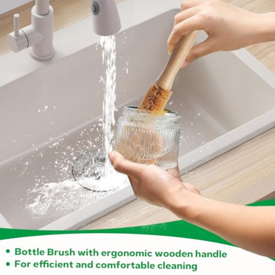 Bamboo Dish Brush Set - 5 Pack – обзор и цена Dish Brush Bamboo