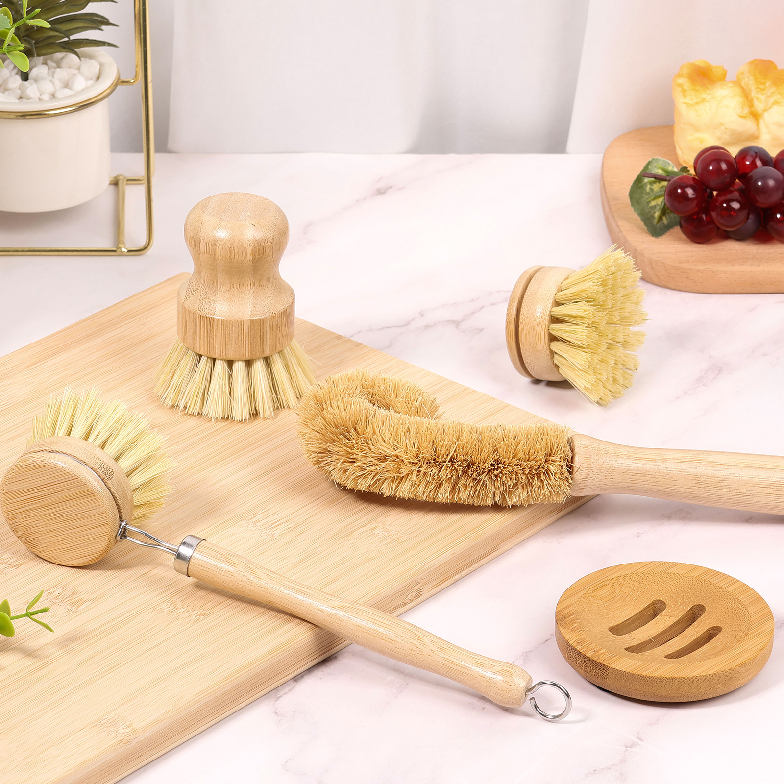 4/5Pcs Long Handle Bamboo Dish – обзор и цена Dish Brush Bamboo
