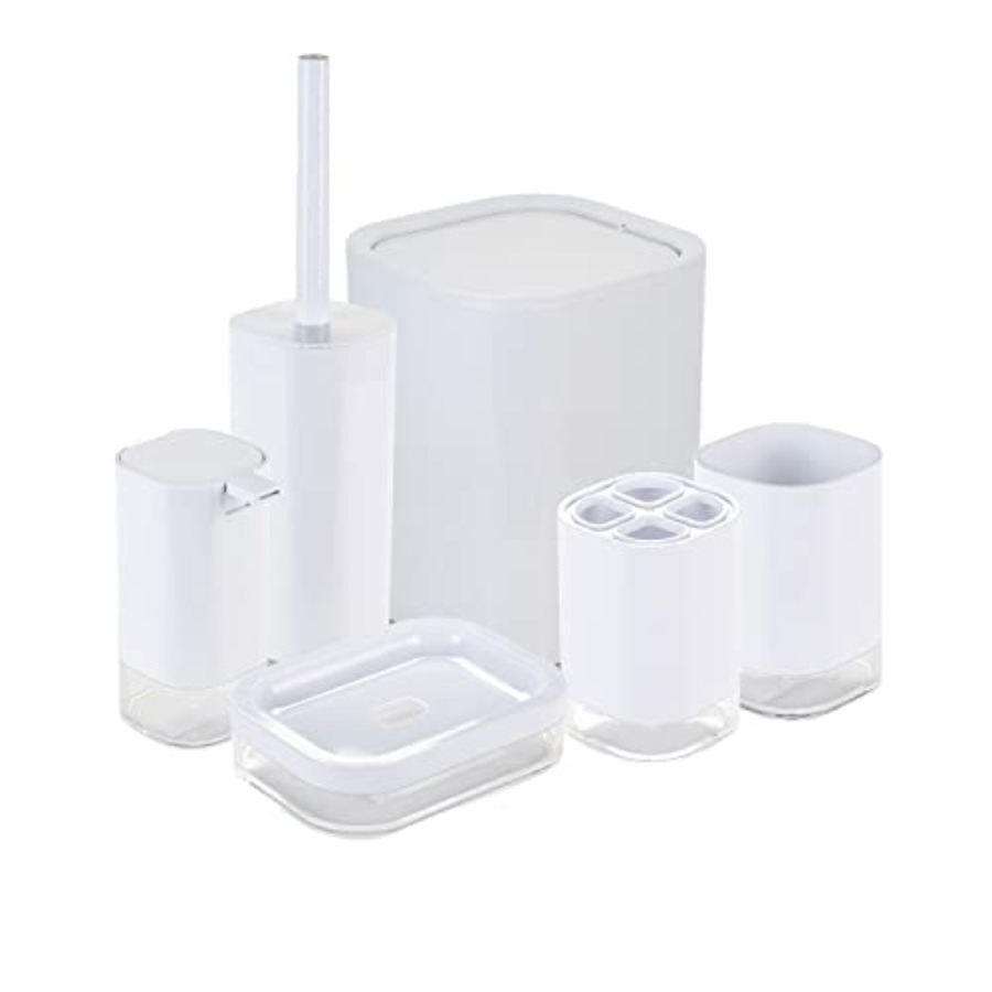 6 Pcs Acrylic Bathroom Set Toi – обзор и цена Dish Brush Bamboo